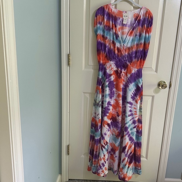 Tie-Dye Maxi Dress/Cover Up - Picture 2 of 3